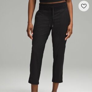 Black Cropped Ankle Pants with Slim Fit